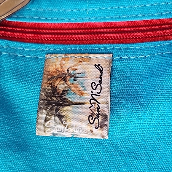 Sun N Sand Coastal Surf Board Print Crossbody Bag EUC - Picture 4 of 6